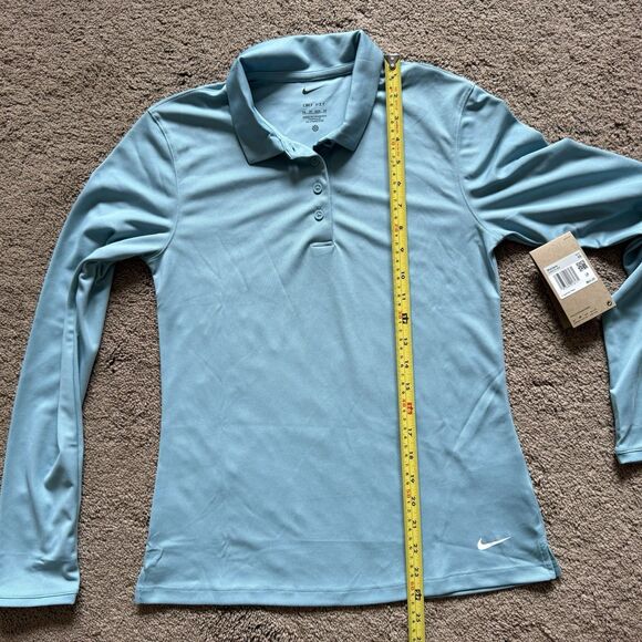 NWT Nike Golf Women’s Dri Fit Light Blue Long Sleeve T Shirt - Picture 6 of 6